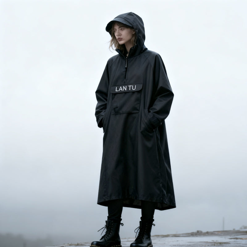 🔥Imperméable long imperméable à capuche pour scooters🌧️