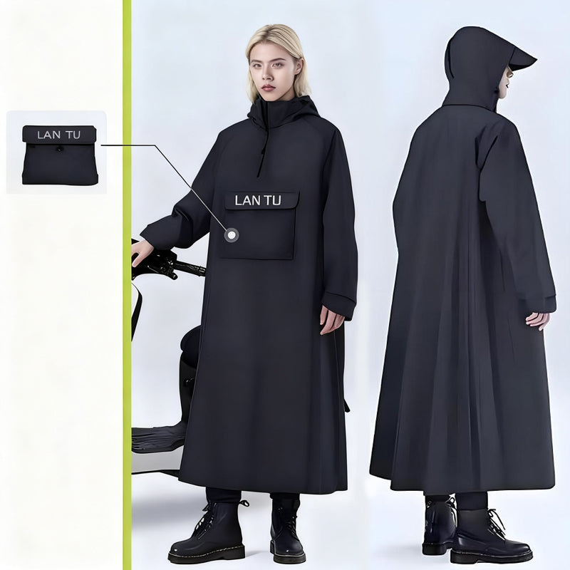 🔥Imperméable long imperméable à capuche pour scooters🌧️