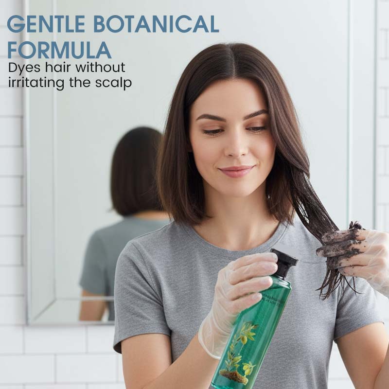 ✨ 50 % de réduction ! Teinture Capillaire Botanique aux Huiles Essentielles – Couleur Longue Durée, Sans Irritation & Nourrissante 🌿🖤