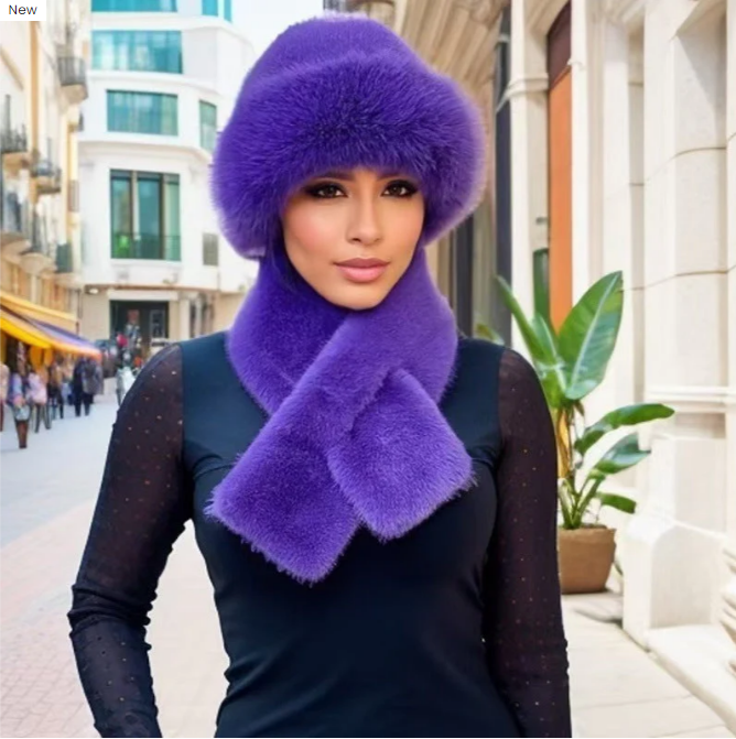 📢📢60 % de réduction !!! 🎅Écharpe d'hiver Bonnet en peluche Combinaison chaude épaissie