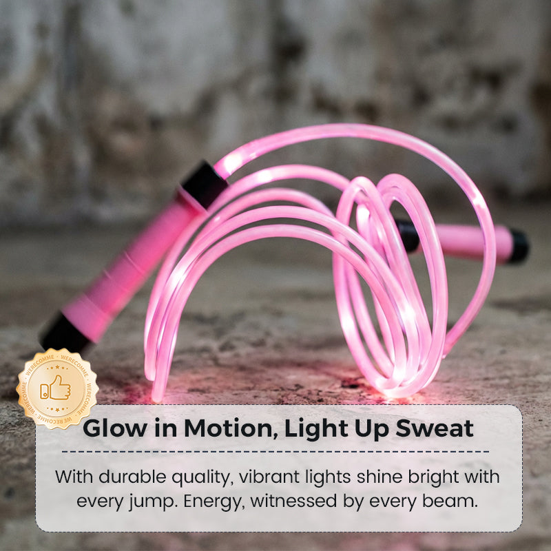 📢📢Achetez 2, obtenez 1 gratuit ! 🏅Corde à sauter lumineuse LED pour enfants – 3 modes d’éclairage, longueur réglable & poignées antidérapantes ! ⏰✨👧