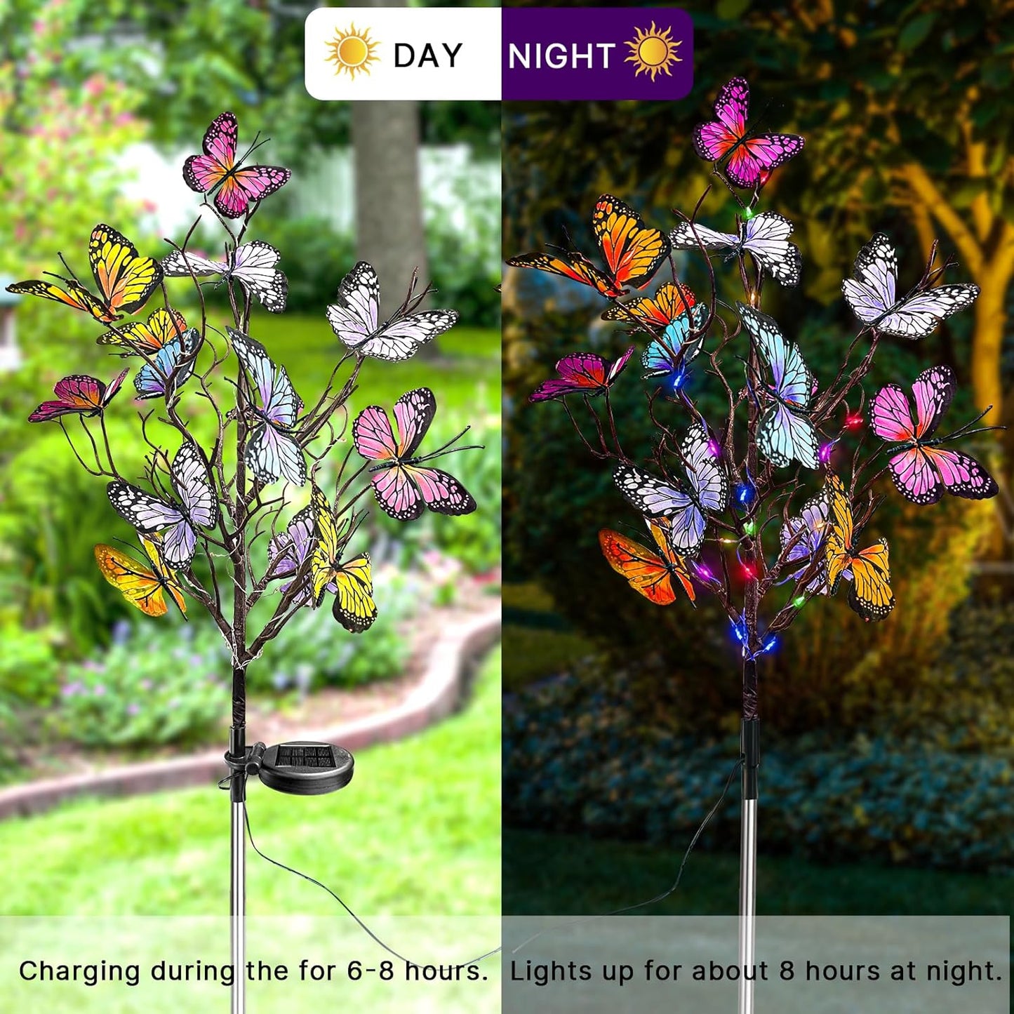 🦋Lampes papillons solaires étanches pour l'extérieur💖