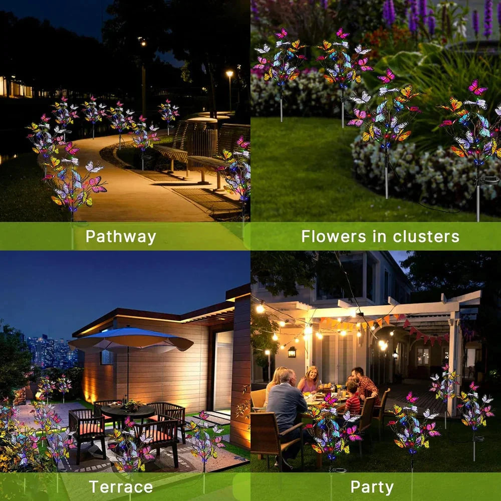 🦋Lampes papillons solaires étanches pour l'extérieur💖