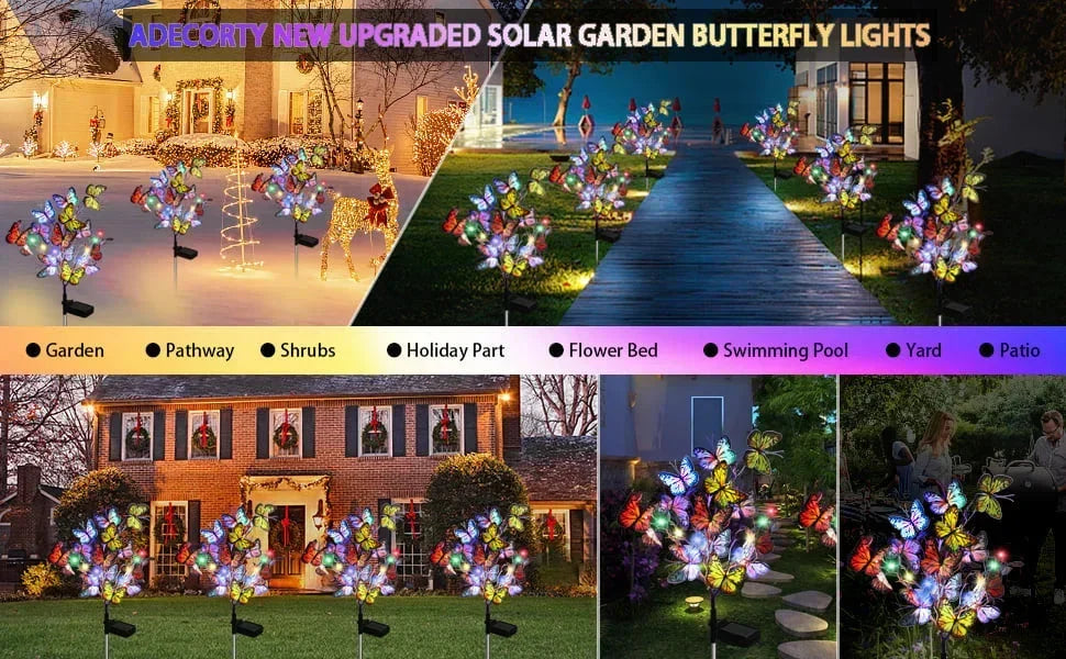 🦋Lampes papillons solaires étanches pour l'extérieur💖