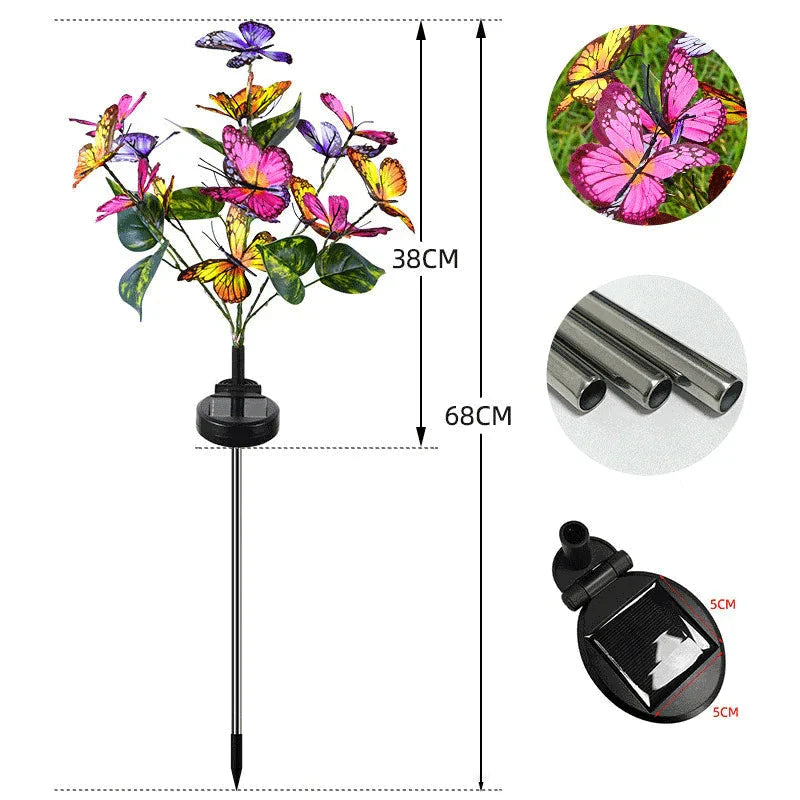 🦋Lampes papillons solaires étanches pour l'extérieur💖