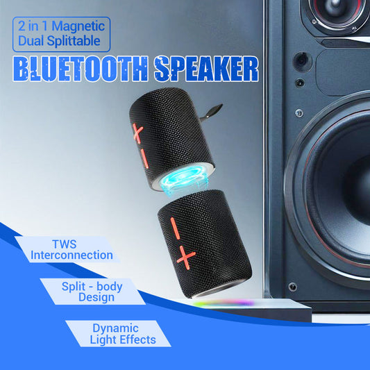 Enceinte Bluetooth magnétique 2 en 1 à double division