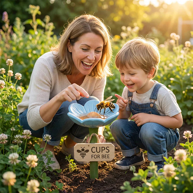 ⏳50 % de réduction pour une durée limitée🐝Station d'arrosage en forme de fleur pour abeilles💧
