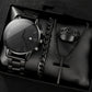 🎉💰 50 % de réduction ⚡ Montre quartz minimaliste pour homme avec date – Acier inoxydable entièrement noir, cadran romain et précision horlogère ! ⌚🖤