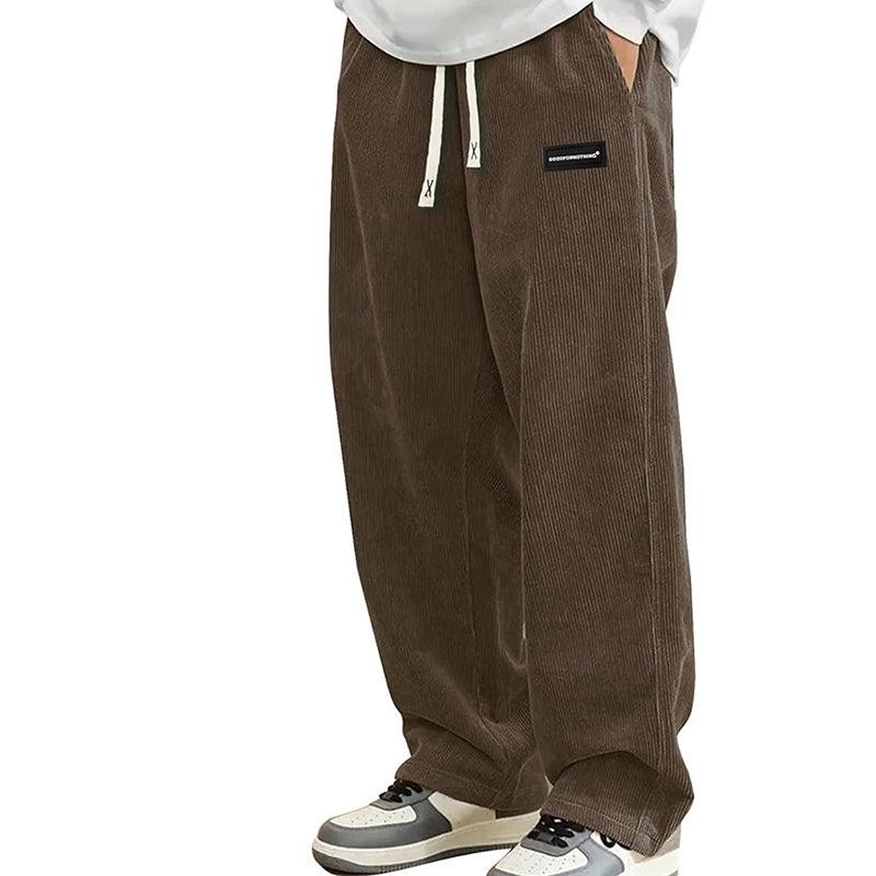 📢📢50 % de réduction !! ⏰Pantalon ample à cordon et poches pour homme