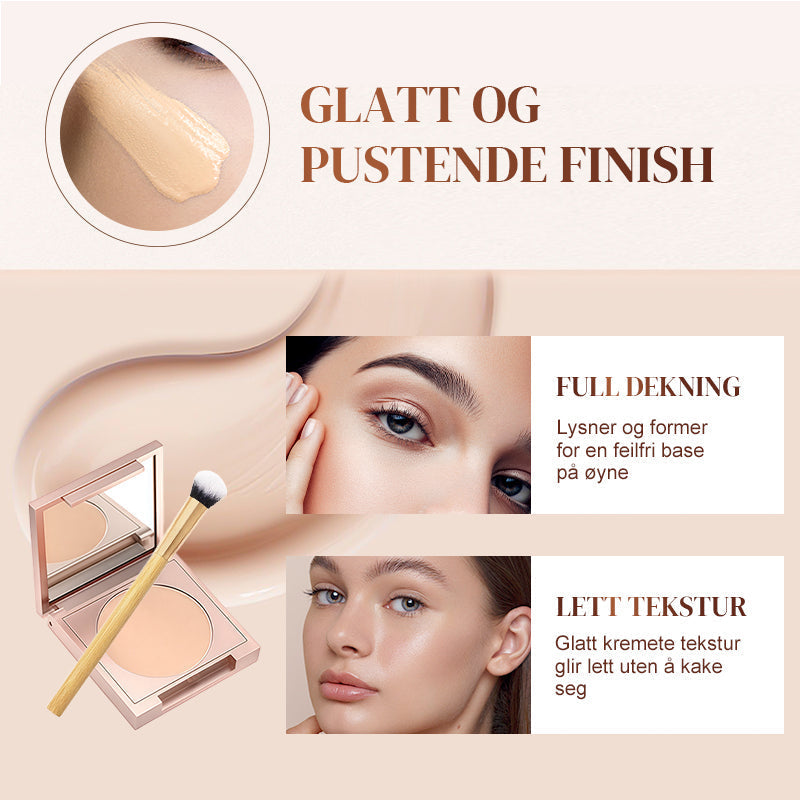 Fulldekkende concealer sett og børste