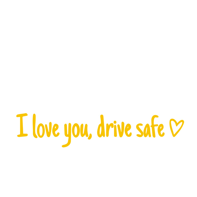 Sticker Rétroviseur Voiture “I Love You, Drive Safe” – Autocollant Décoratif Étanche Multi-Couleurs