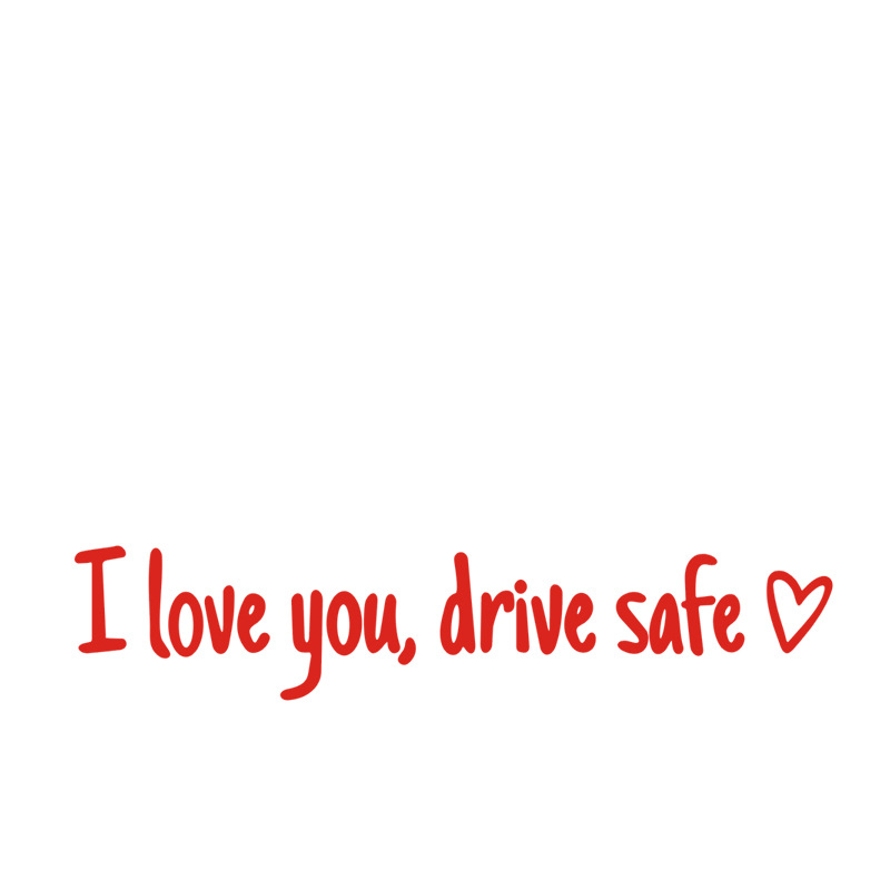 Sticker Rétroviseur Voiture “I Love You, Drive Safe” – Autocollant Décoratif Étanche Multi-Couleurs