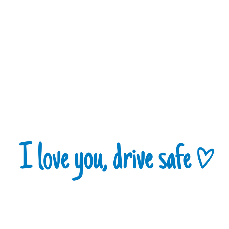Sticker Rétroviseur Voiture “I Love You, Drive Safe” – Autocollant Décoratif Étanche Multi-Couleurs