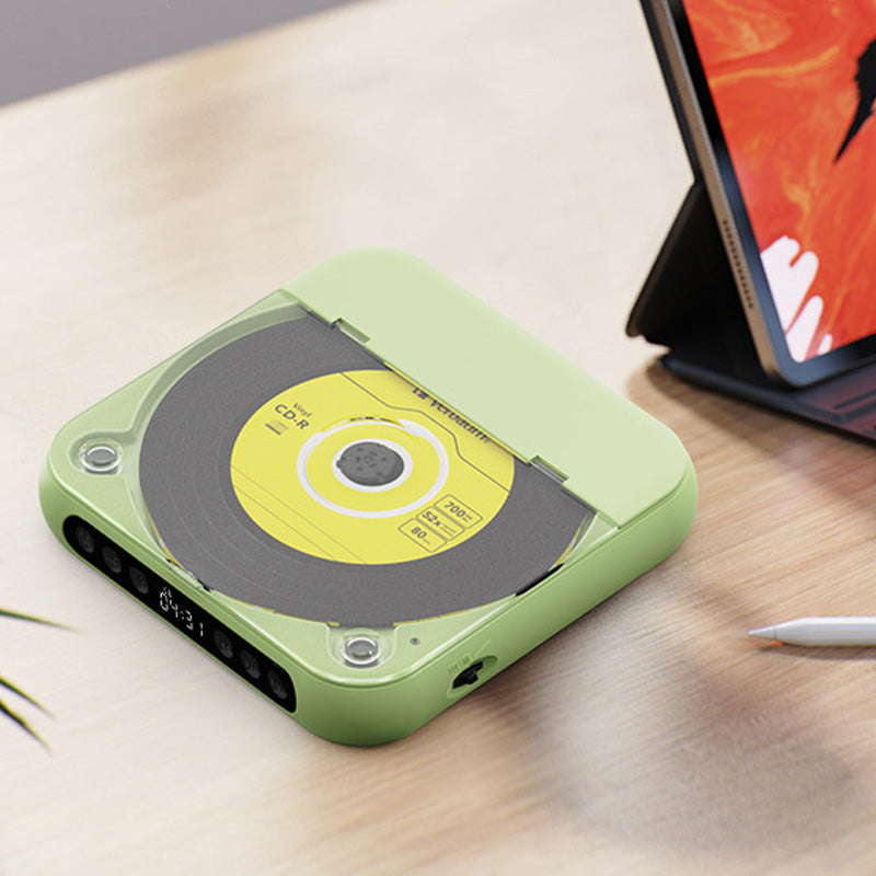Mini lecteur CD portable｜Design rétro + Bluetooth 5.3｜Son haute fidélité pour une écoute tout au long de la journée