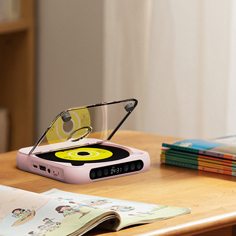Mini lecteur CD portable｜Design rétro + Bluetooth 5.3｜Son haute fidélité pour une écoute tout au long de la journée