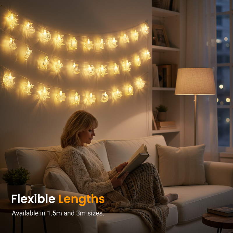 ✨ Guirlande Lumineuse LED Ramadan &amp; Eid – Décoration Festive et Chaleureuse ✨
