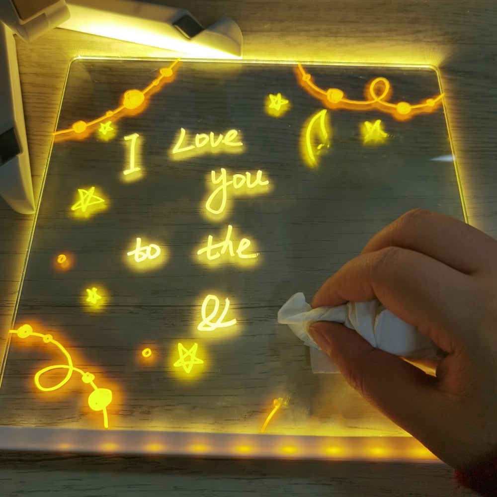 🎅Produits de Noël🎨 Tableau de notes LED 🎁 Achetez 1 et obtenez 7 stylos de couleur gratuitement