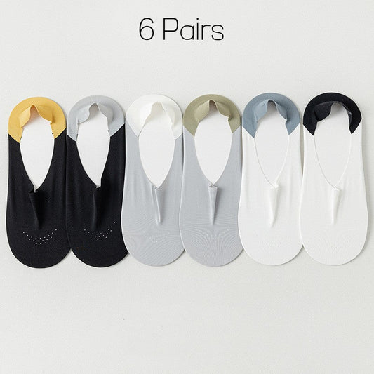 6 paires ! Chaussettes antidérapantes respirantes en soie glacée（Achetez 2 livraison gratuite）