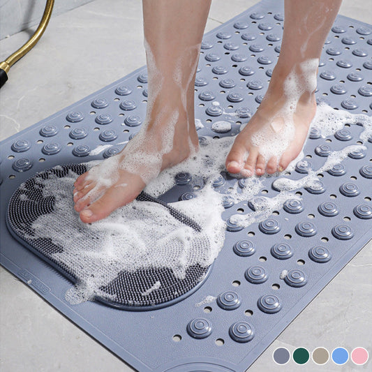 Tapis de massage antidérapant pour salle de bain avec ventouses et trous de drainage