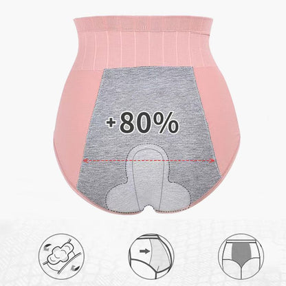 Culotte taille haute élargie anti-fuites pour femmes