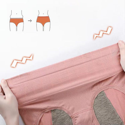 Culotte taille haute élargie anti-fuites pour femmes