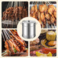 Seau barbecue non - fumeur en acier inoxydable