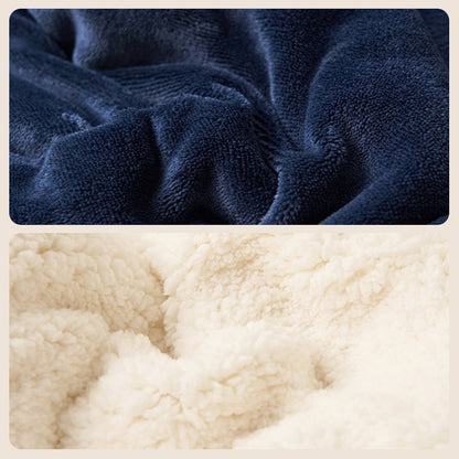 🎄🎅Cadeau d'hiver🎁 Couverture en peluche d'agneau épaisse double couche