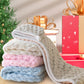🎅 Beau cadeau de Noël 🎁 Chapeau de cheveux secs absorbant double couche en peluche de corail