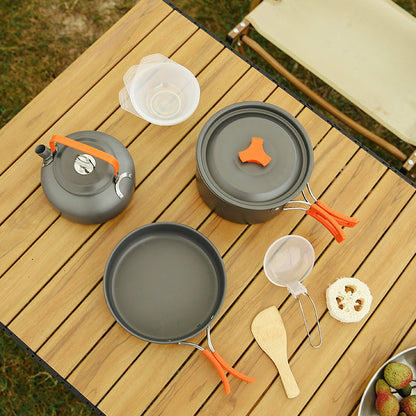 🎅🔥 Vente chaude $55.98 🎉🎄 Ensemble de cuisinière de camping extérieur en aluminium (54% off)