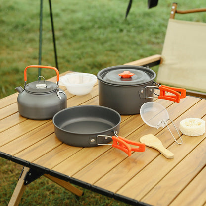 🎅🔥 Vente chaude $55.98 🎉🎄 Ensemble de cuisinière de camping extérieur en aluminium (54% off)