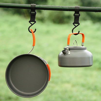 🎅🔥 Vente chaude $55.98 🎉🎄 Ensemble de cuisinière de camping extérieur en aluminium (54% off)