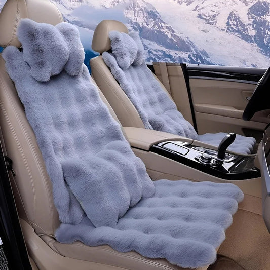 🎅🎊 Pré - vente de Noël - 50% de rabais 🎊⛄-- Ensemble de coussins de siège de voiture en peluche épaisse de luxe