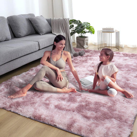 🎅🎊 Noël pré - vente - 50% off 🎊⛄--Tapis de sol en peluche de couleur dégradée