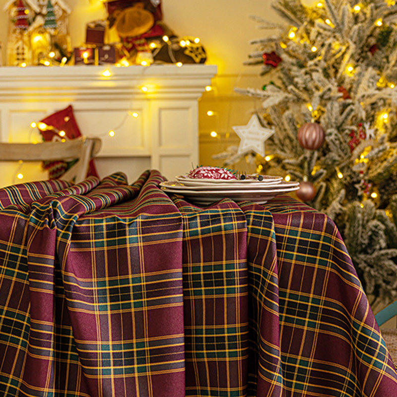 Ambiance de Noël vert et rouge classique Plaid nappe