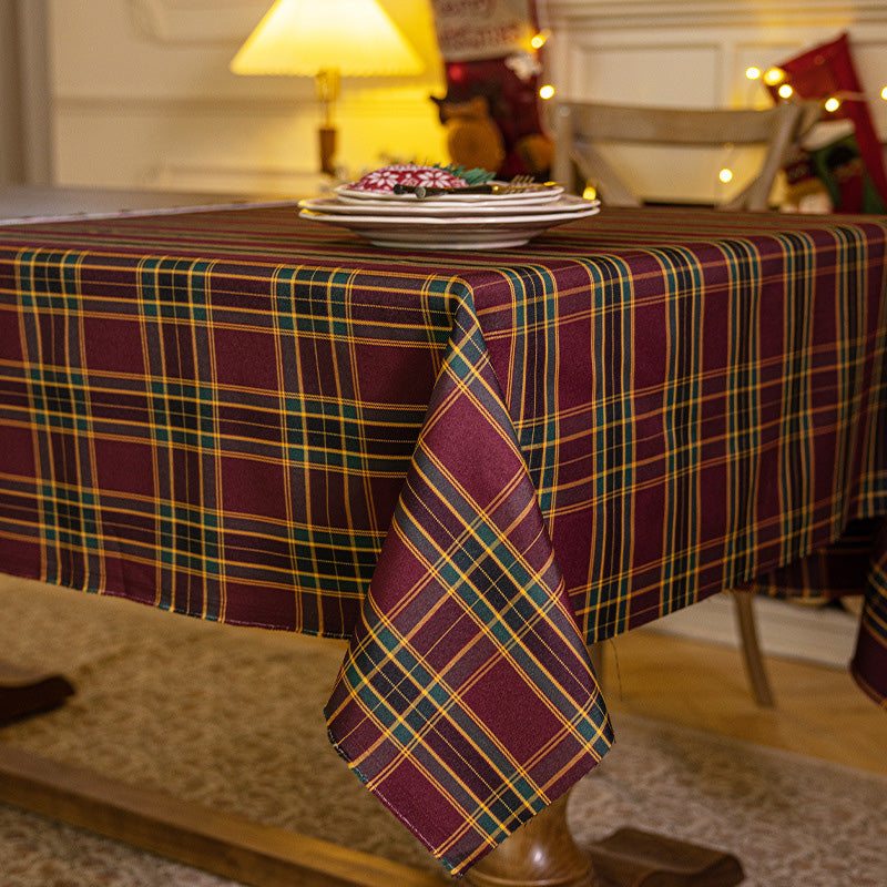 Ambiance de Noël vert et rouge classique Plaid nappe