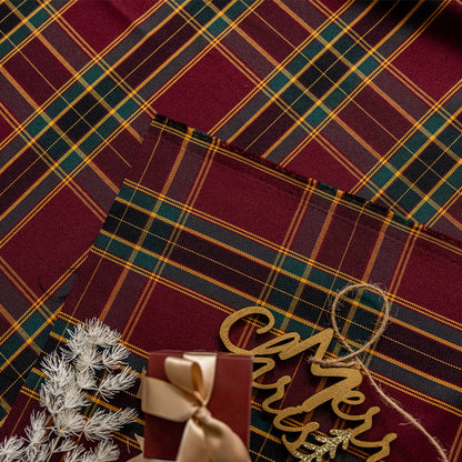 Ambiance de Noël vert et rouge classique Plaid nappe