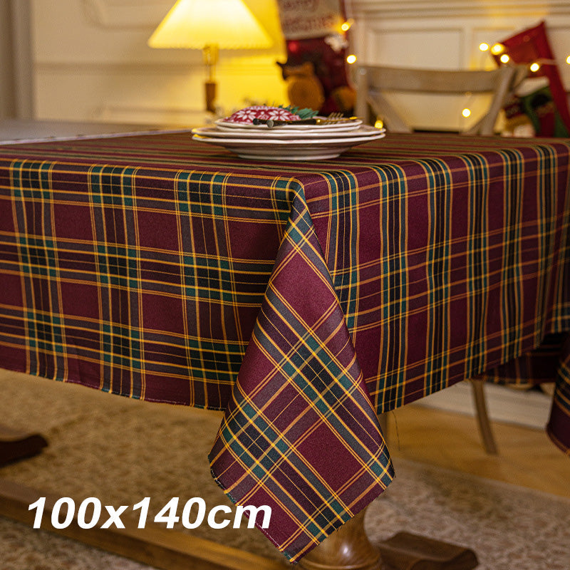 Ambiance de Noël vert et rouge classique Plaid nappe