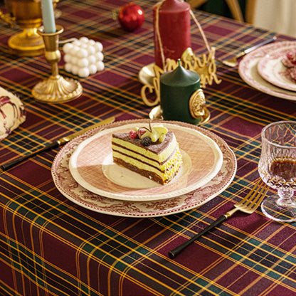 Ambiance de Noël vert et rouge classique Plaid nappe